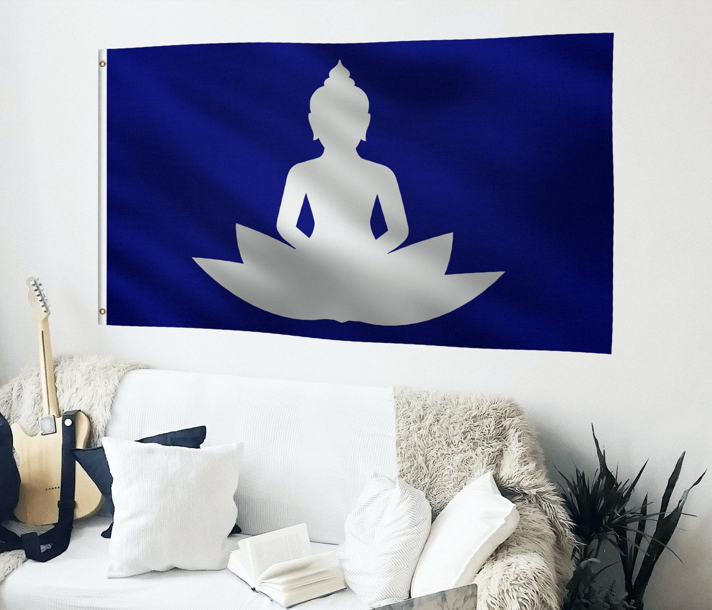 Lotus Meditation Flag