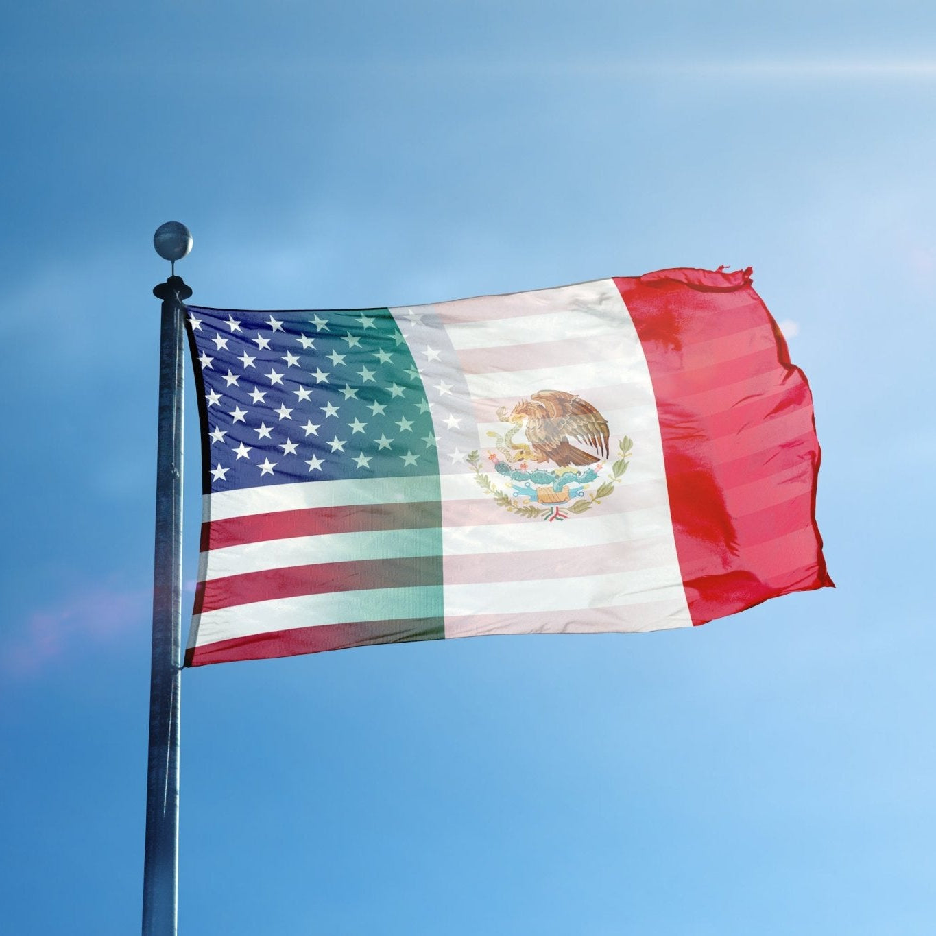 Mexican American Hybrid Flag