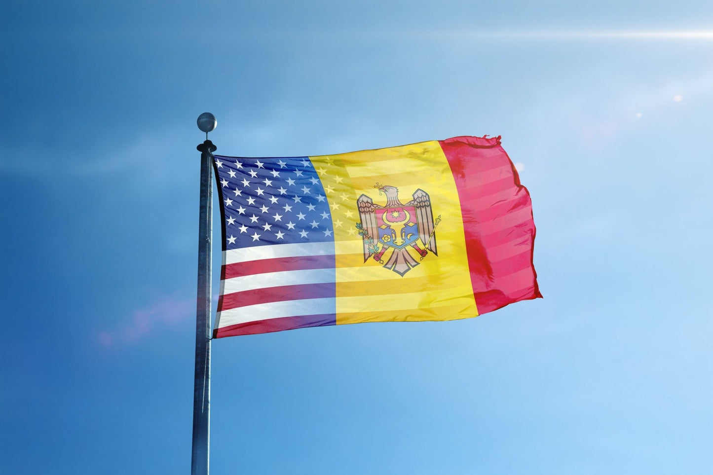 Moldovan American Hybrid Flag