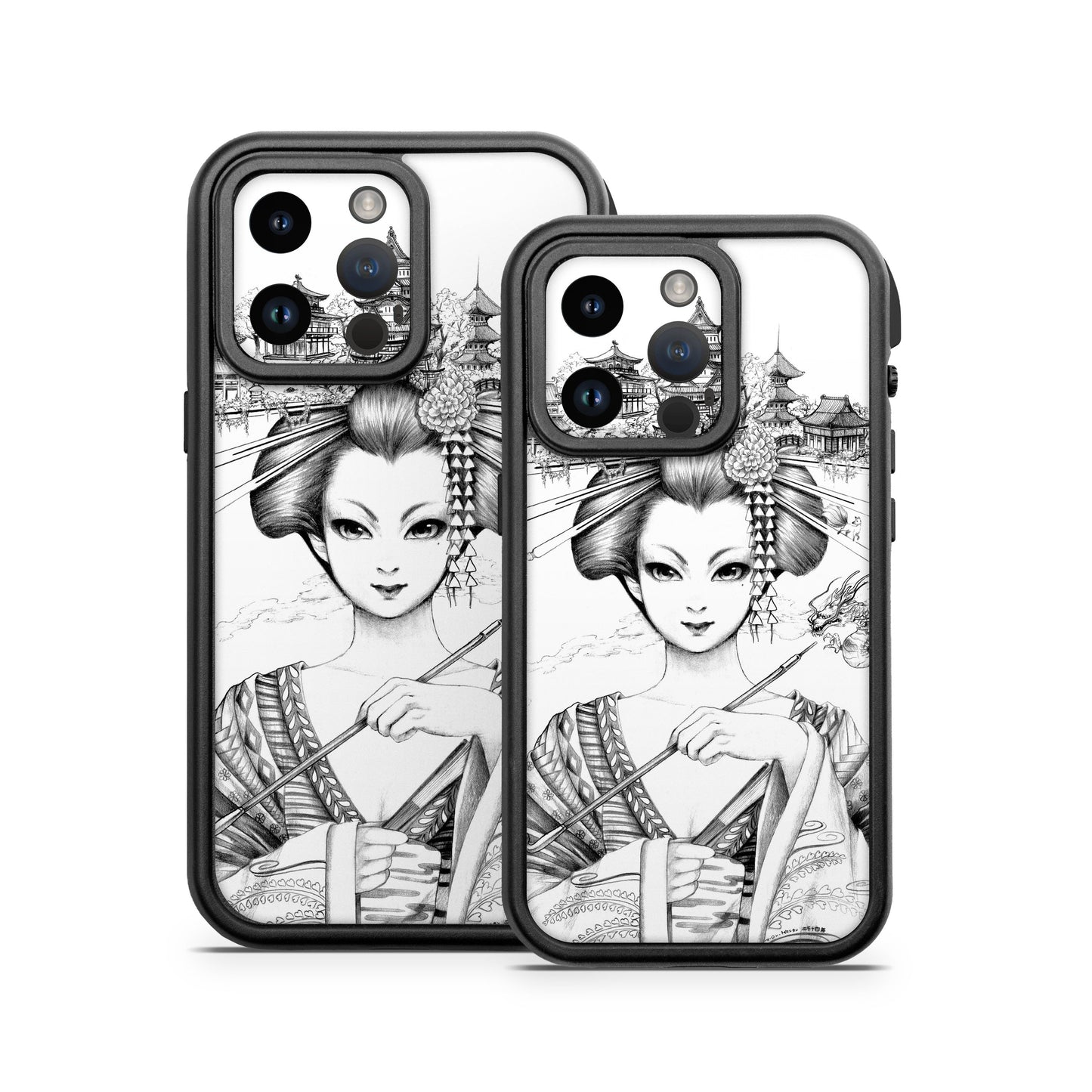 Geisha Sketch - Otterbox Fre iPhone 14 Case Skin