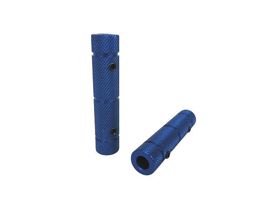 Blue 3/8-Inch Aluminum Pedal Grips - Pair for Dynamic Kart Handling