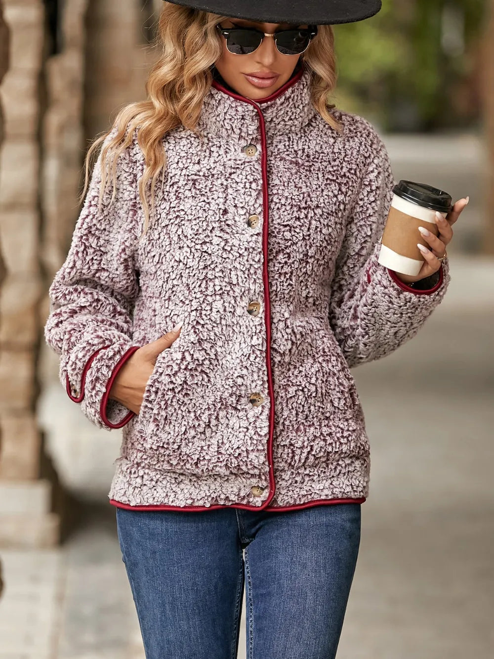 Pocketed Button Up Jacket