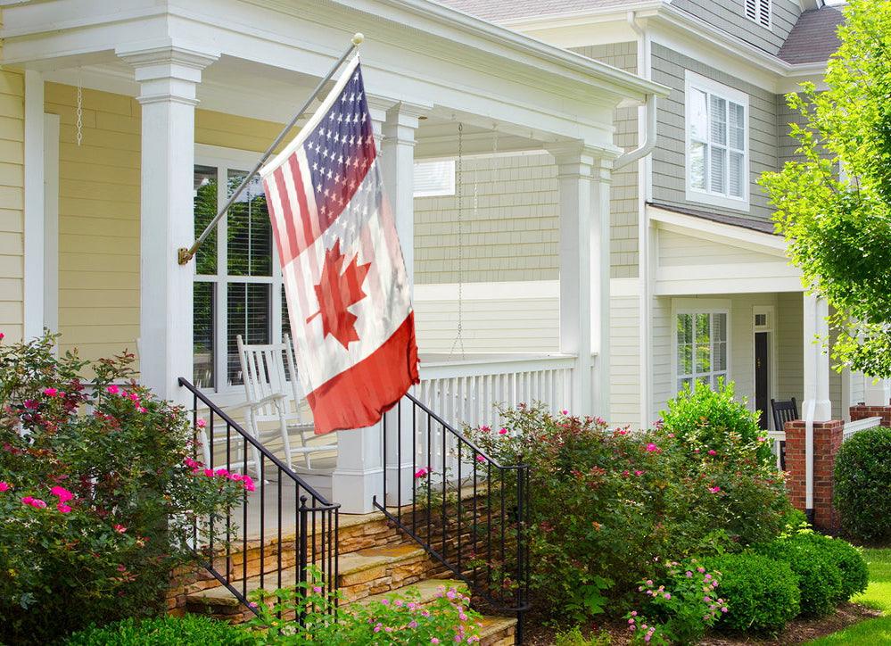 Canadian American Hybrid Flag