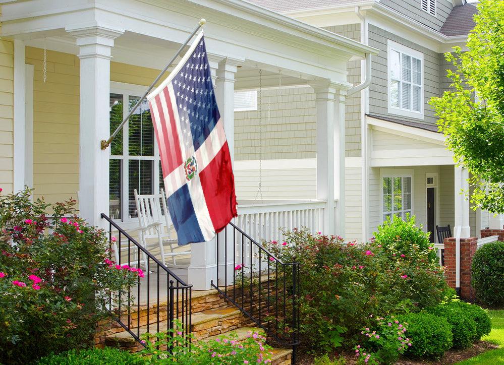 Dominican American Hybrid Flag