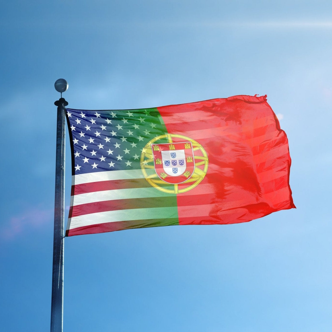 Portuguese American Hybrid Flag