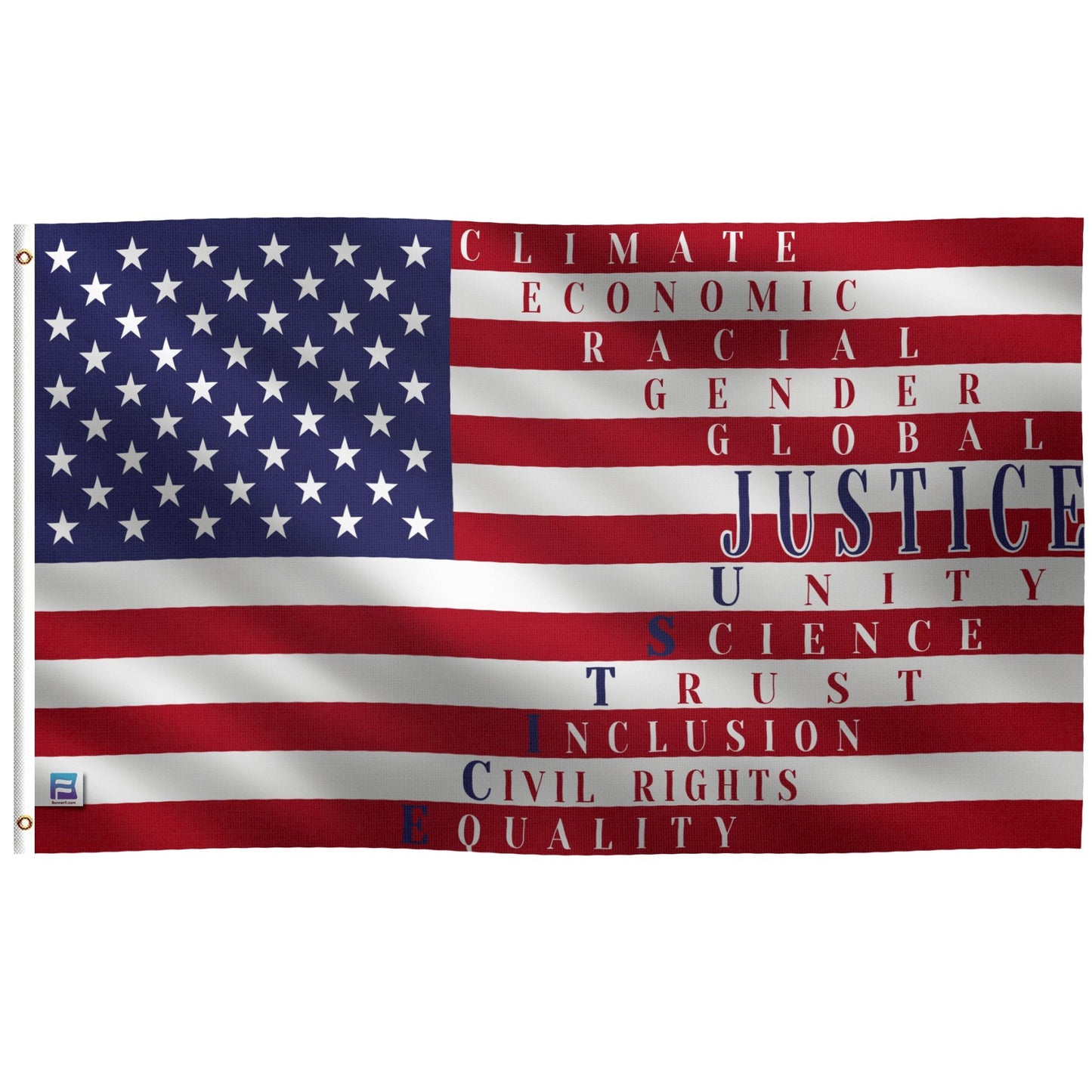 JUSTICE American Flag