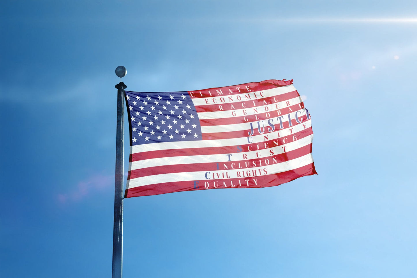 JUSTICE American Flag