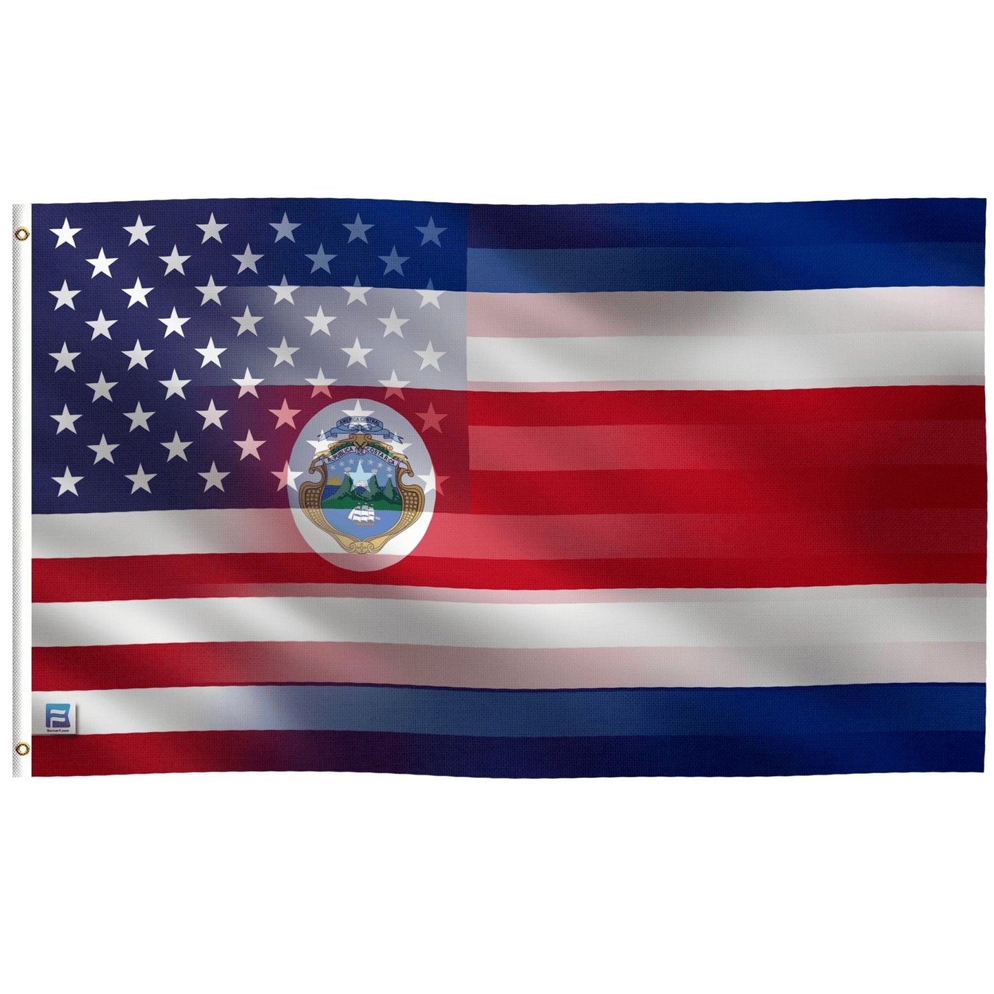 Costa Rican American Hybrid Flag