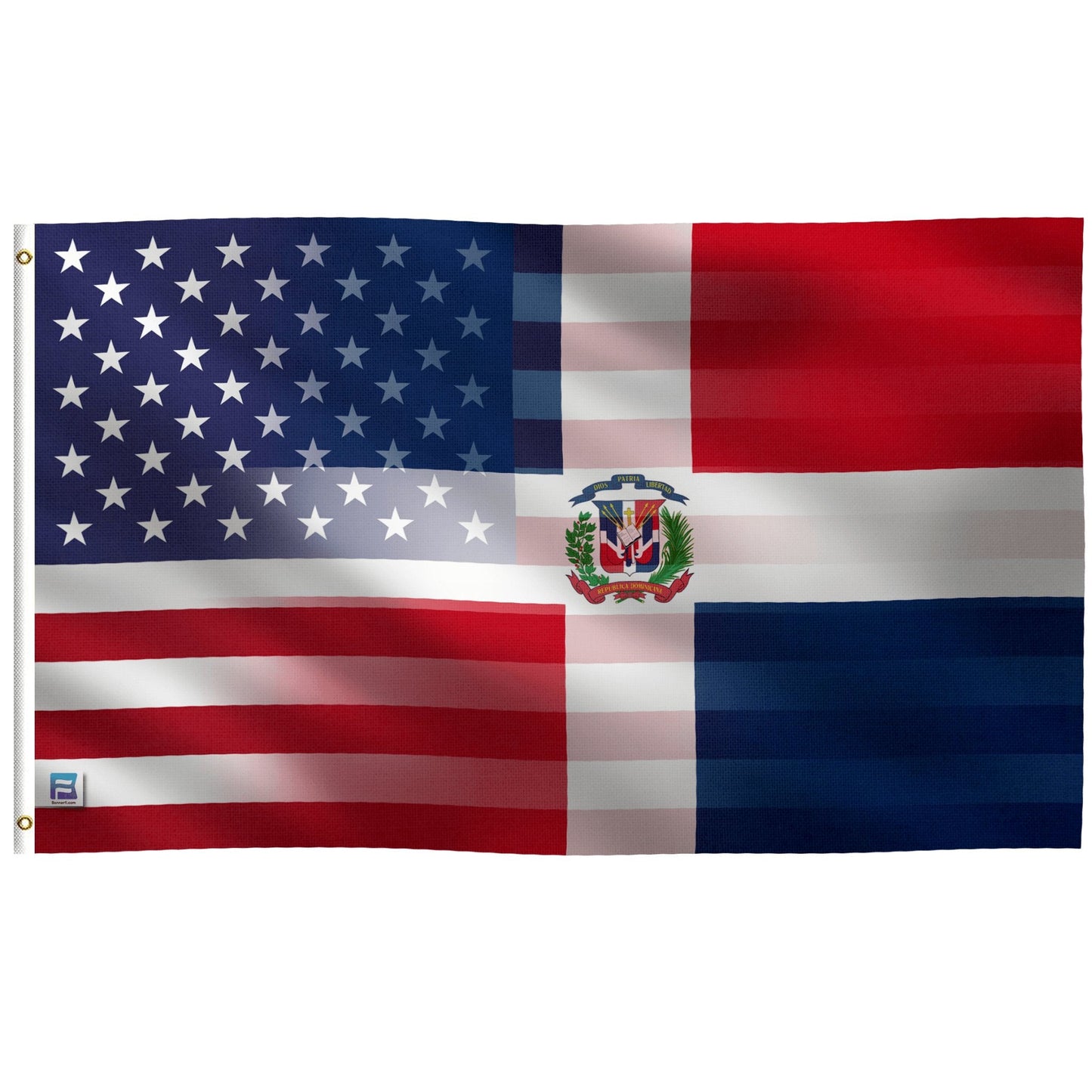 Dominican American Hybrid Flag