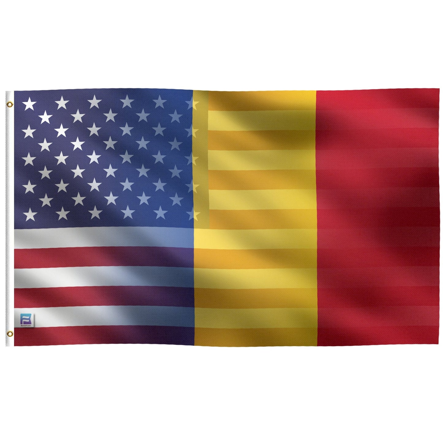 Romanian American Hybrid Flag