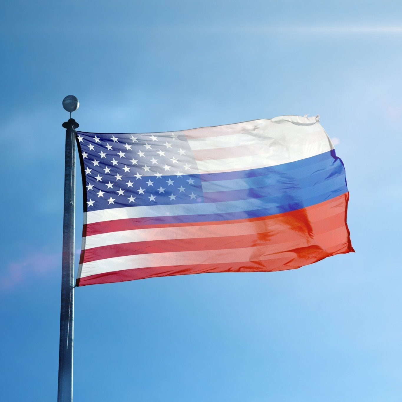 Russian American Hybrid Flag