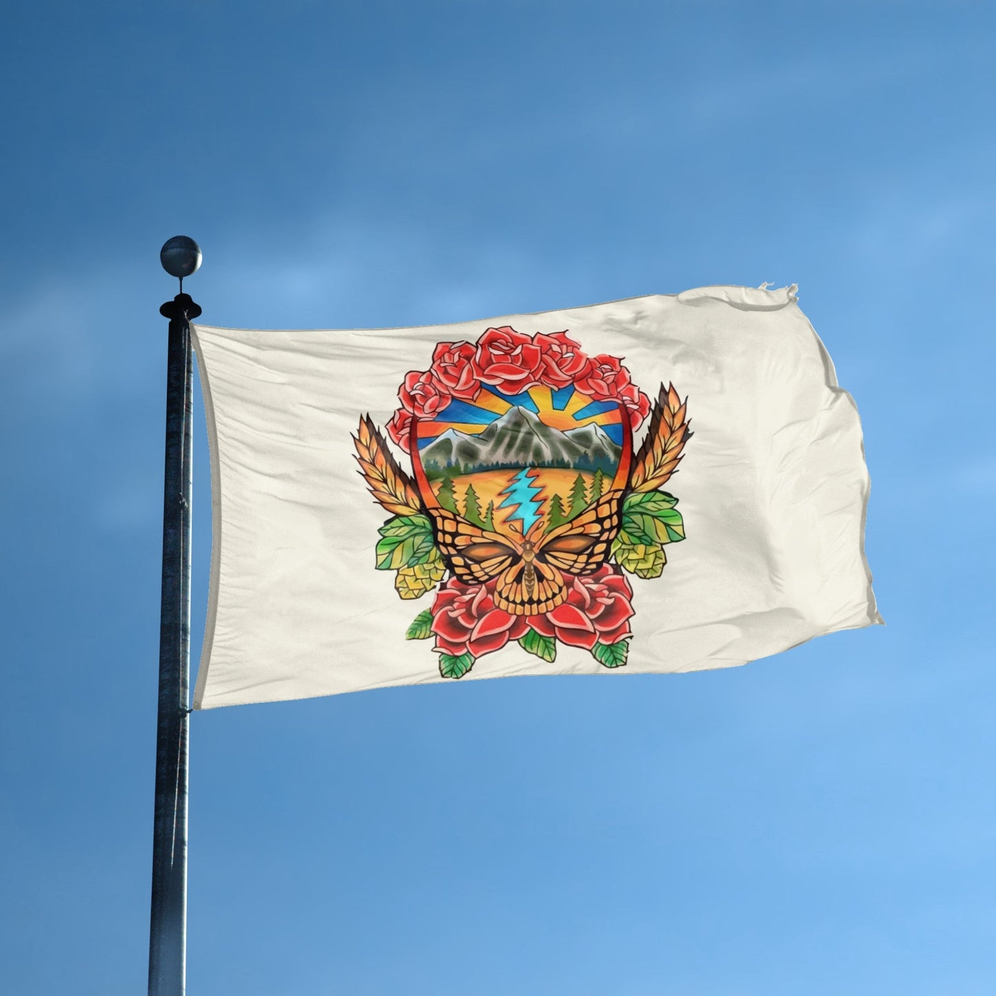 Scenic Grateful Dead Flag