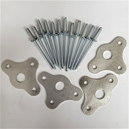 PMI Universal Seat Saver Kit - 4 Steel Plates & 12 Rivets - All Kart Classes