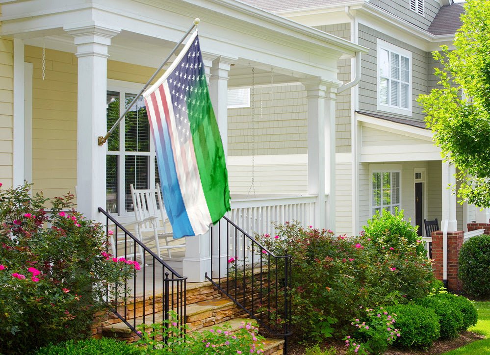 Sierra Leonean American Hybrid Flag