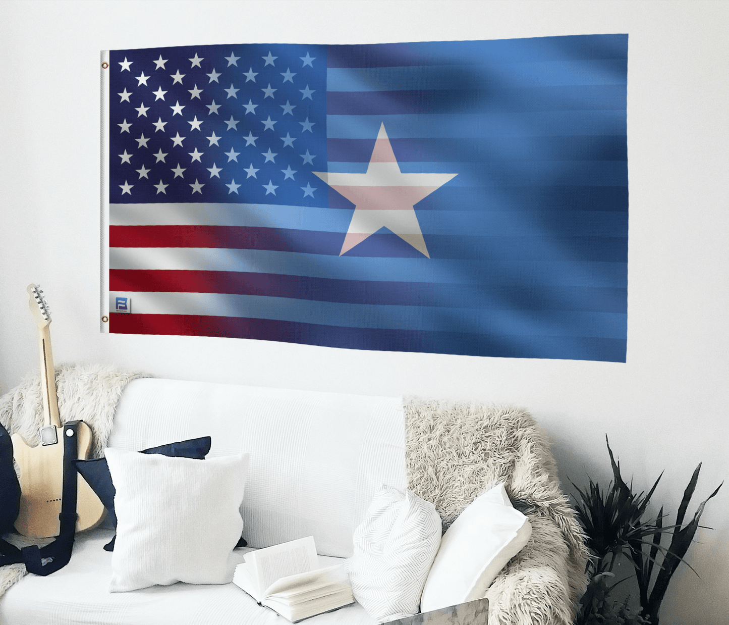 Somalian American Hybrid Flag