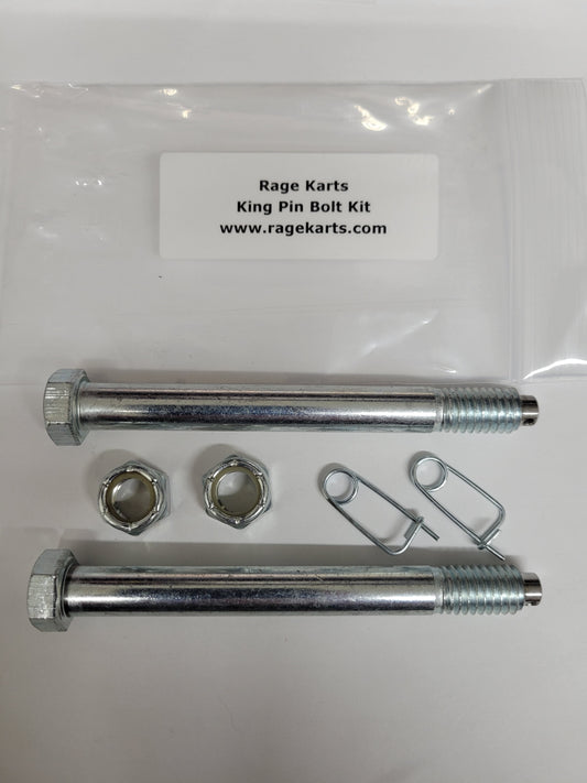 Rage Karts 7/16" King Pin Bolt Kit - Spindle Hardware Pair - All Classes