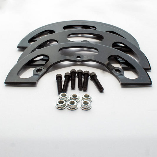 Pit Parts Black Anodized Aluminum Sprocket Guard Set 8 Inch for 53-64 Tooth
