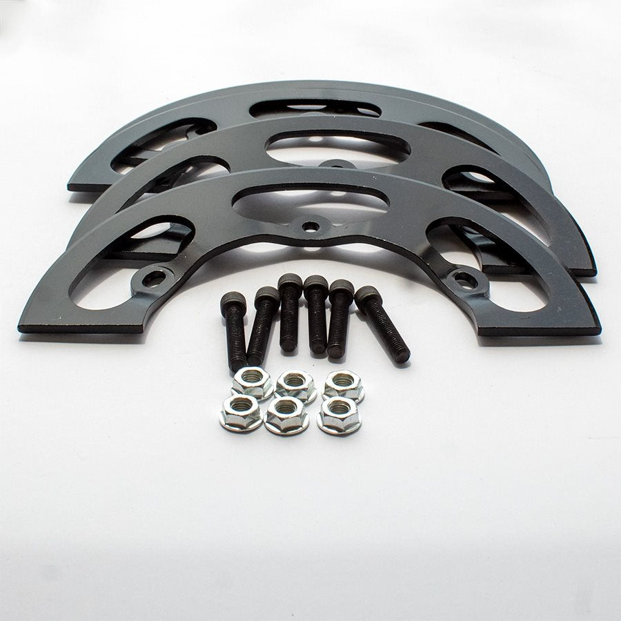 Pit Parts Black Anodized Aluminum Sprocket Guard Set 9 Inch for 53-68 Tooth