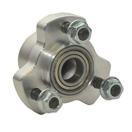 Metric Pattern Front Hubs with 17mm Bearings and Silver Finish