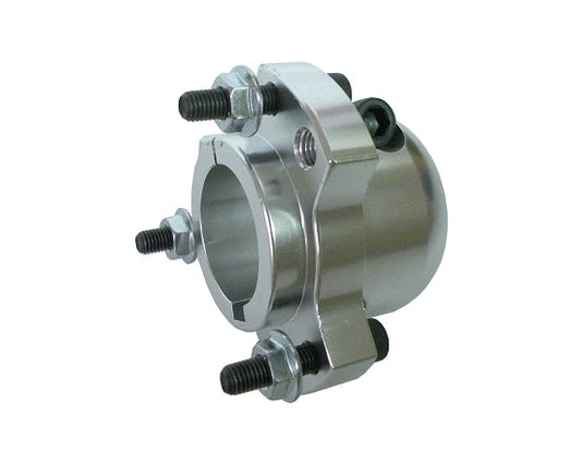 Lightweight 1 1/4" Silver Rear Wheel Hub for Enhanced Kart Speed