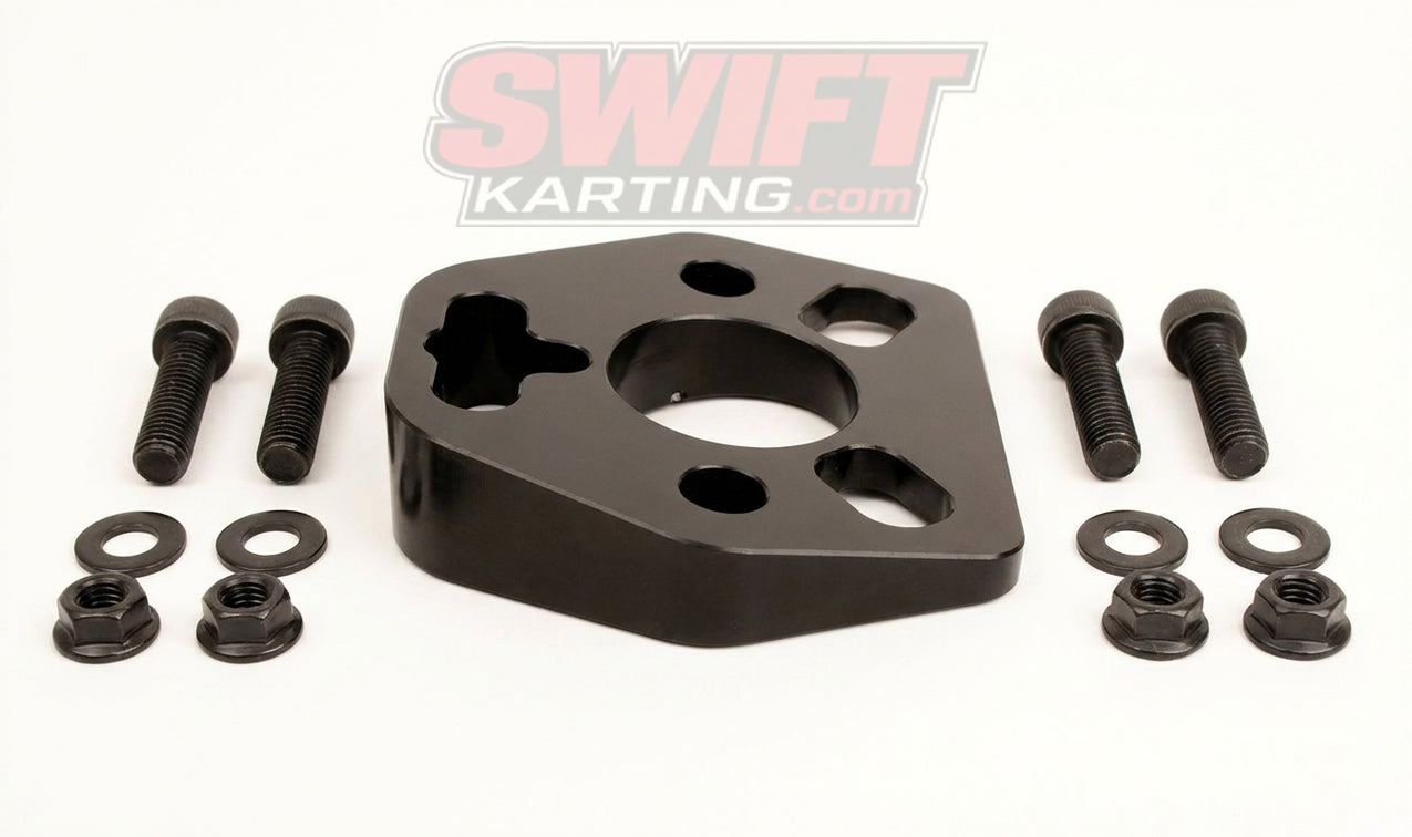 Kart Master KMSW10 10 Degree Angled Steering Wedge Kit - Black Anodized Aluminum - Universal Fit