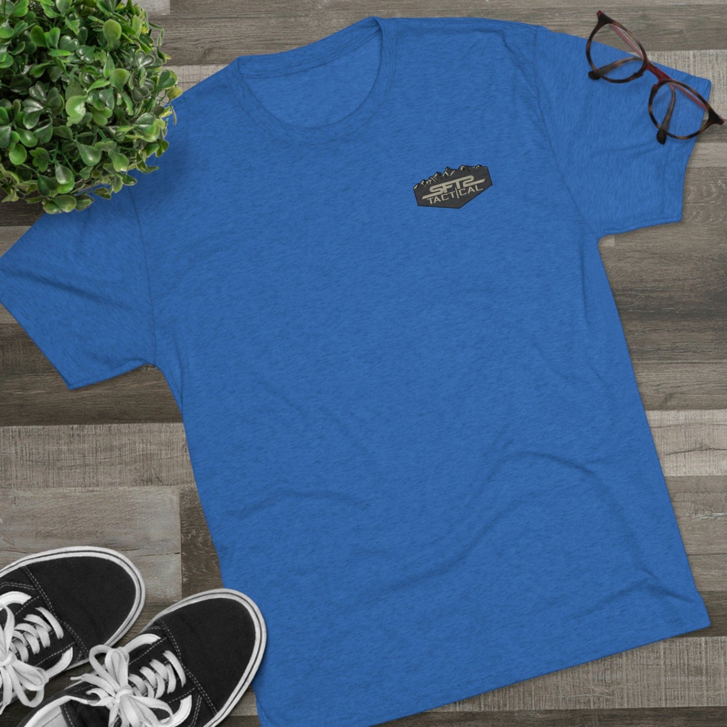 Camo Logo Mountain - Tri-Blend Crew Tee