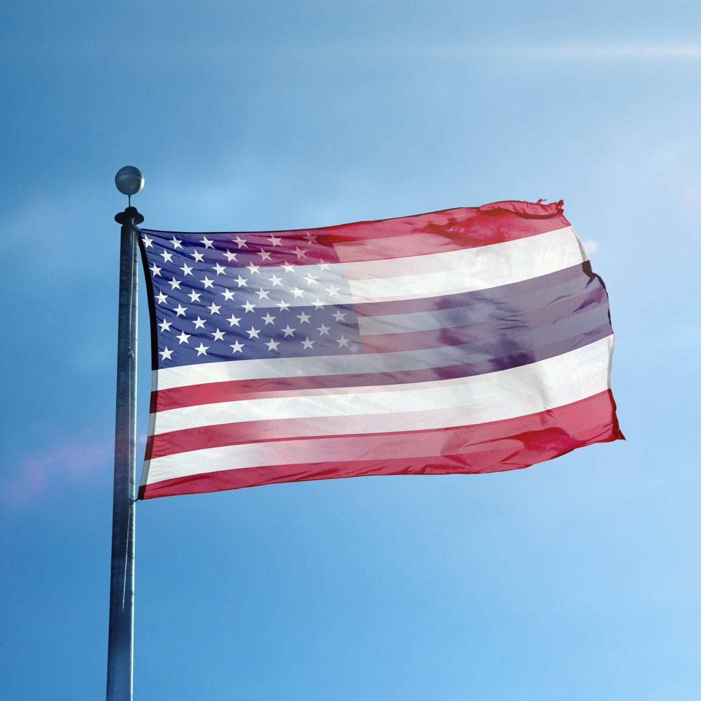 Thai American Hybrid Flag