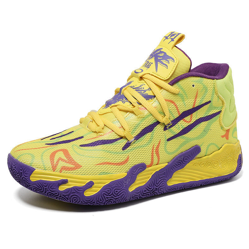 Three ball, third-generation purple MB.03 men's and women's indoor and outdoor shock-absorbing and anti slip basketball shoes