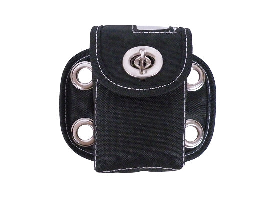 Secure Black Latch-Style Transponder Pouch for Kart Racers