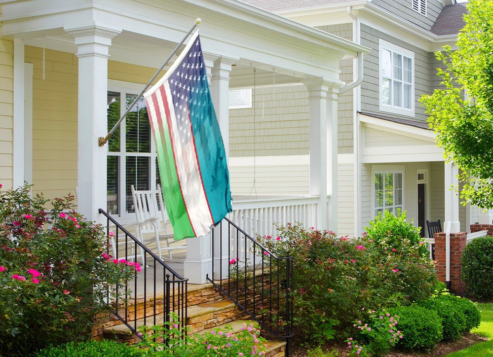 Uzbek American Hybrid Flag