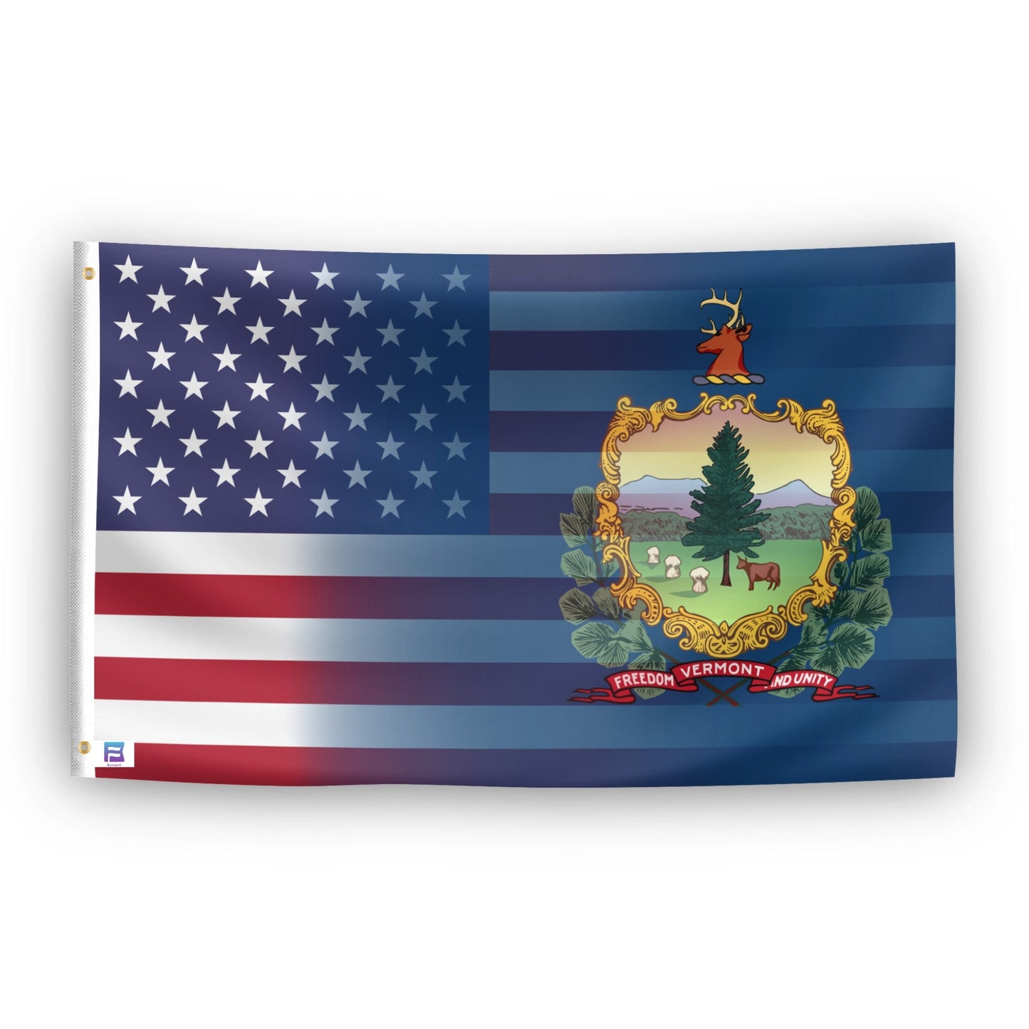 Vermont & American Flag Blend