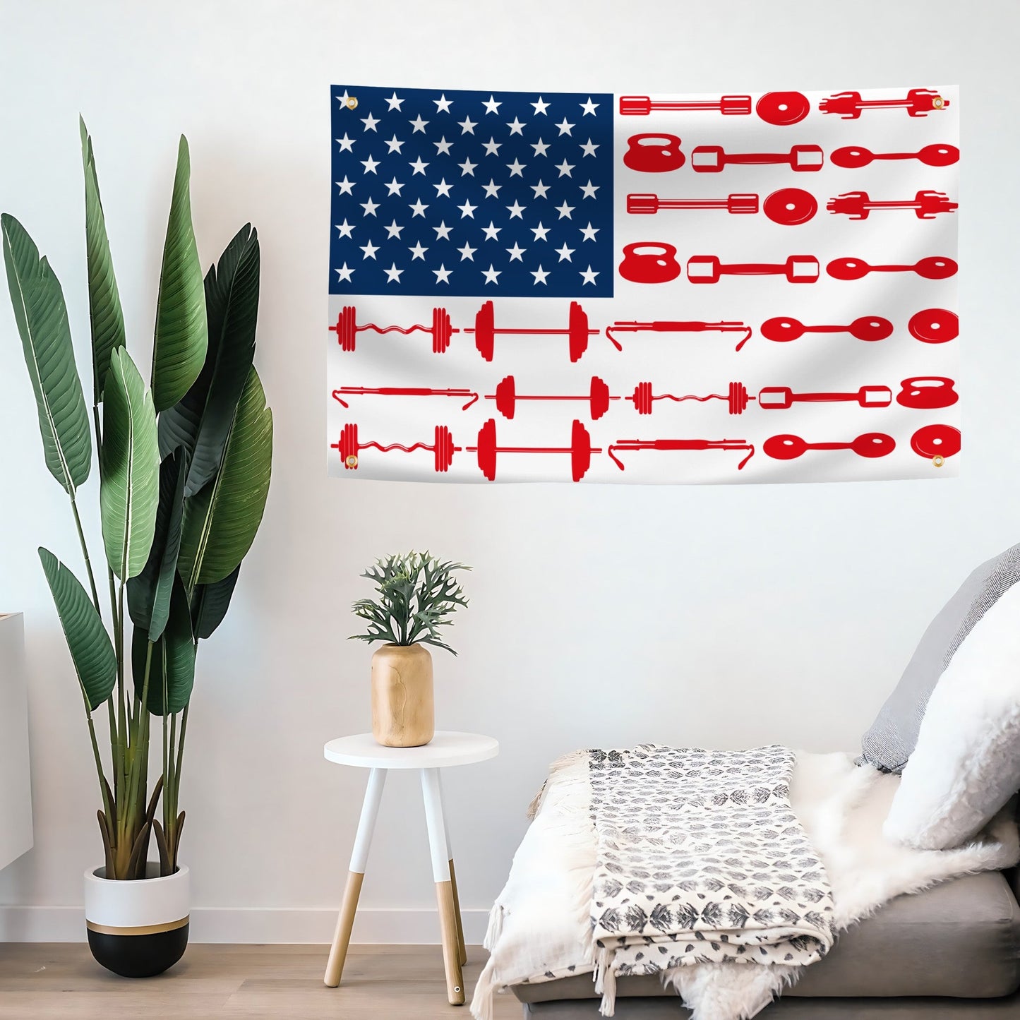 Weight Lifting Stripes American Flag
