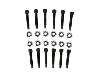 Complete 1/4" Stepped Wheel Studs with Big 1/2" Hex Nuts Kit (12-Pack)