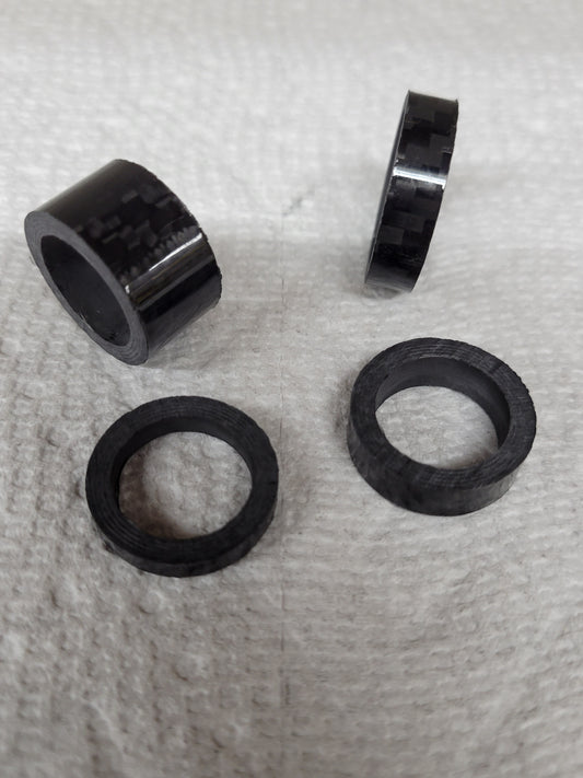 High-Performance Carbon Fiber 1/4" Wheel Spacer 5/8" ID for Karts