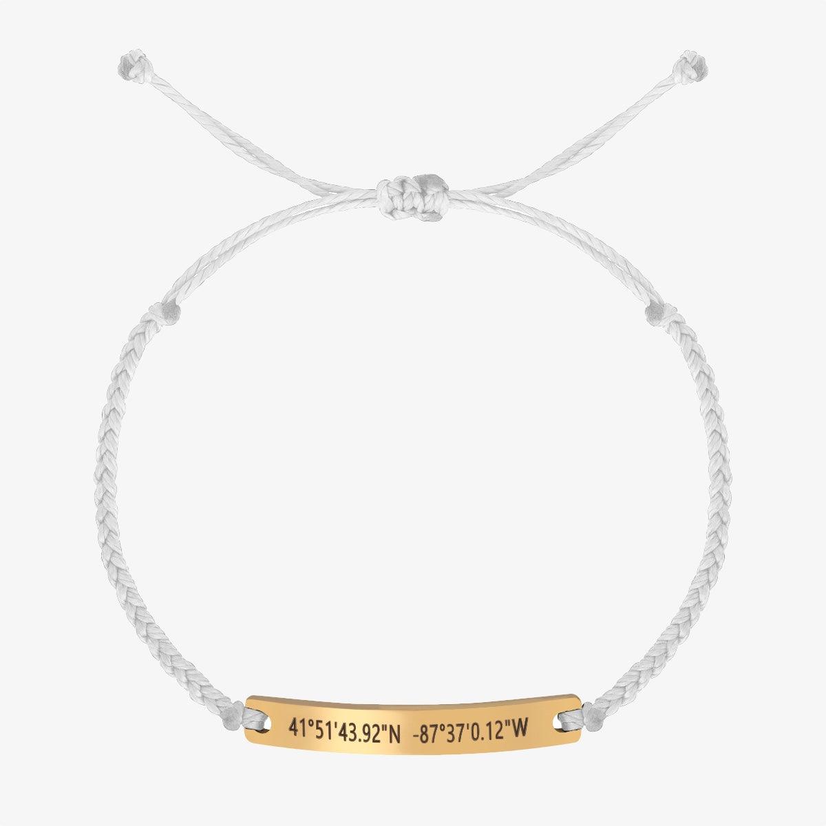 White Custom Braided Bracelet